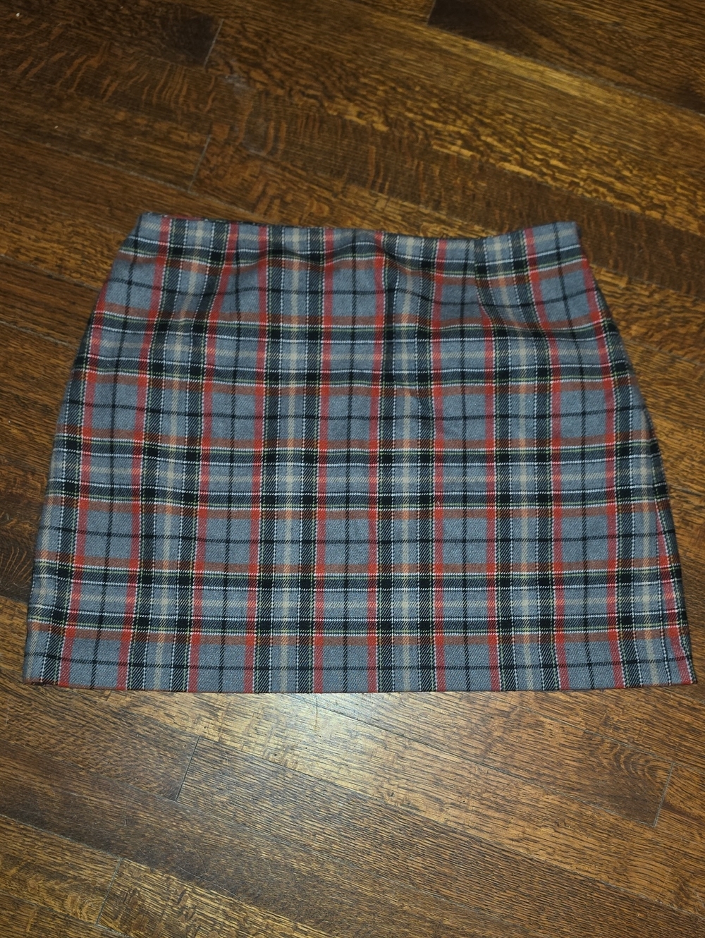 The Limited Gray Red Plaid Mini Skirt Y2K Preppy Fall Tartan Size 12